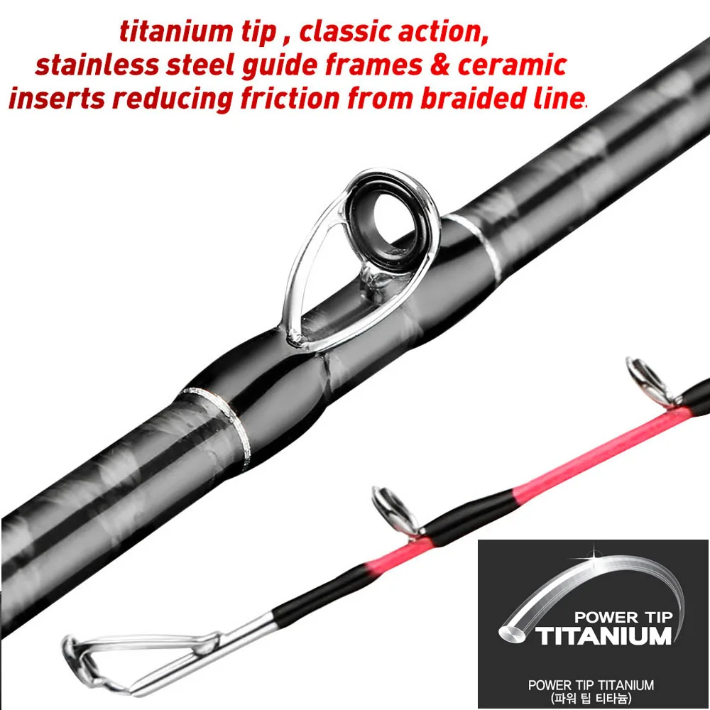 Imagem -04 - Polvo Luz Água Salgada Jigging Rod Ponta Titanium Sensível Squid Barco Pesca Lula 17 m ml l