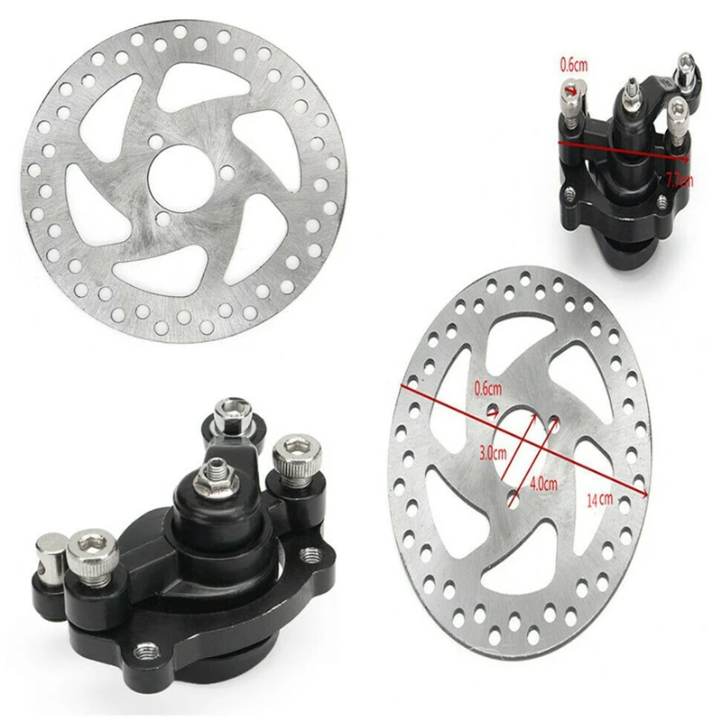 Motorcycle Brake Disc Brake Caliper Kit Brake Pump With Brake Pads For 49CC 2-Stroke Mini Off-Road Vehicle ATV