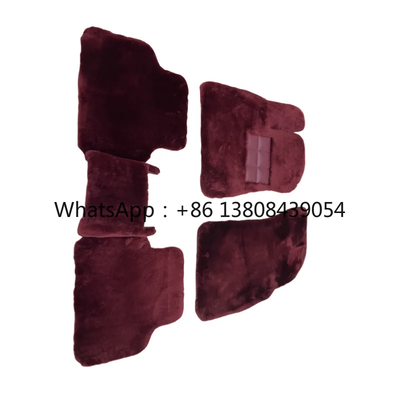 Luxury 100% Australian Wool Anti-Slip 5-Piece Full Set 35mm Thick Needle Punched Custom-Made Carpet Floor Mats for