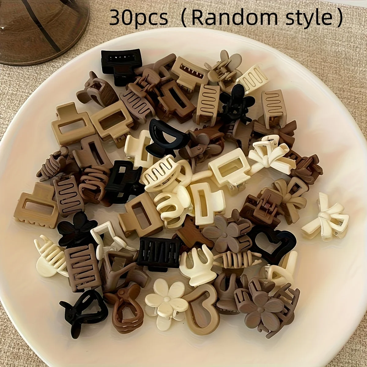 Pacote Misto de Pequenos Clips Bege, Acessórios Fofos para Meninas - Perfeito para Uso Diário, Ocasiões Especiais ou Presentes de Viagem, Mini Clips de Cabelo Clips de cabelo para meninas  Acessórios de cabelo fofos  C