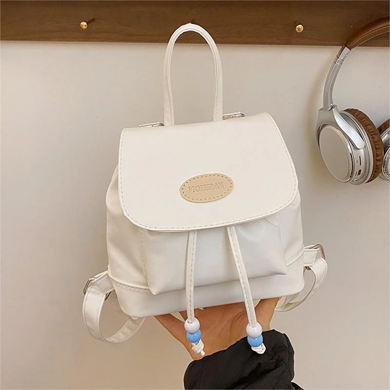 Mini PU Leather Handheld Backpack Retro Soft Zipper Girls School Bags Cute Small Backpack Retro Shoulder Bag For Women Girls