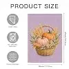 NGZ Pastel Pumpkin Wheat Basket Garden Flag 28X40 Inch Linen Double Sided Flag for Fall llz