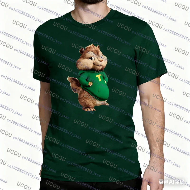 ألفين والسنجاب تأثيري تي شيرتات قصيرة الاكمام الخريف للجنسين S/P فيلم الطالب الذي يذاكر كثيرا المهوس أنيمي موضة القطن الرجال التي شيرت بلايز