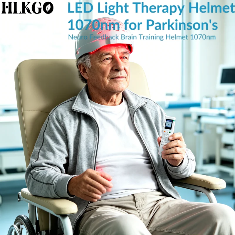 Advanced 1070nm Transcranial Photobiomodulation Helmet for Parkinson Stroke TBI Brain Fog Cognitive Function Support