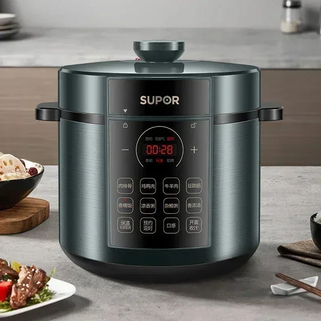 New household electric pressure cooker. Multifunctional. 6 liters large capacity. Can also function as an electric rice cooker.