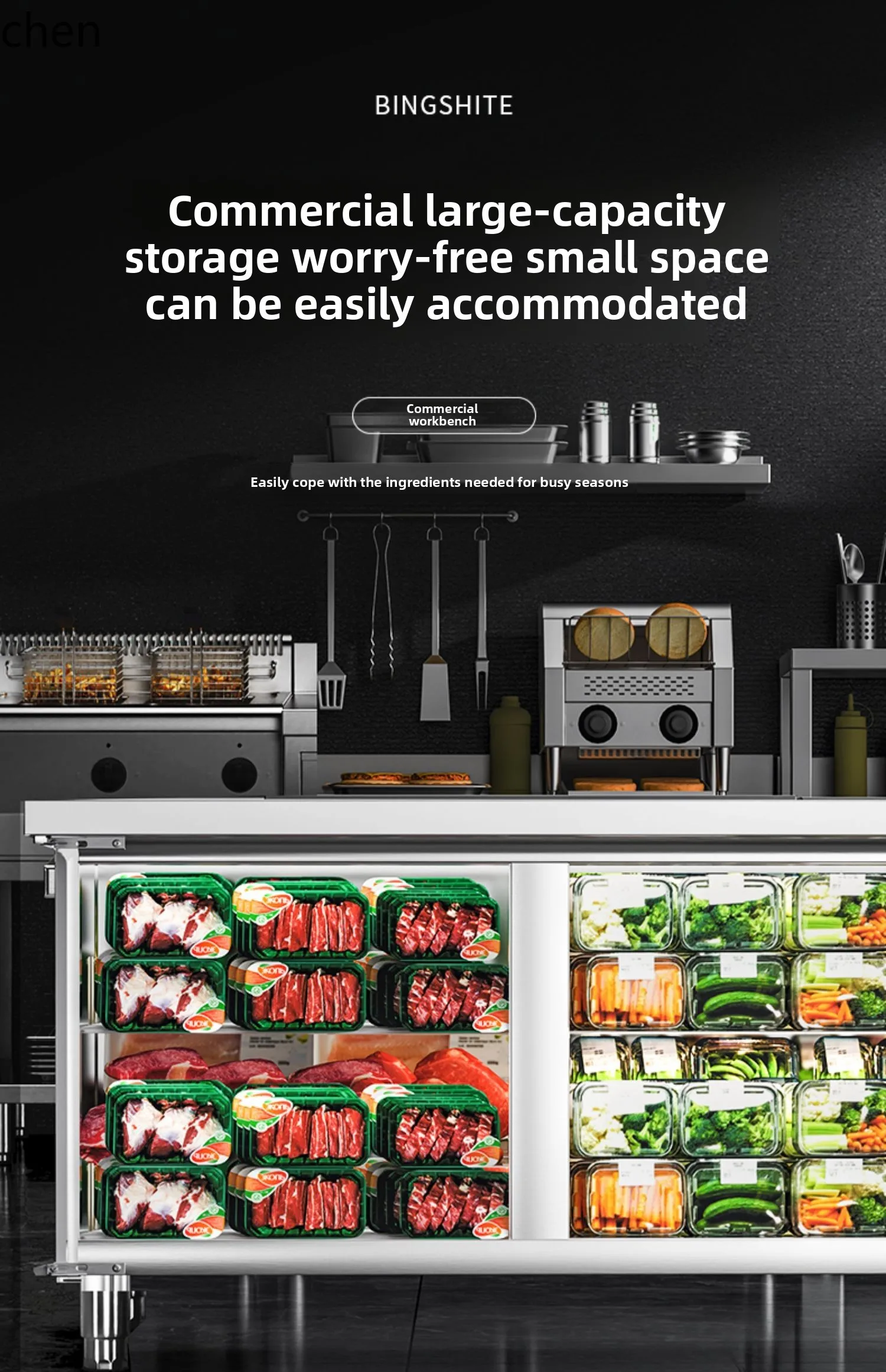 LXC Banco da lavoro refrigerato Frigorifero commerciale Operatore piatto Congelatore Congelatore fresco Cucina