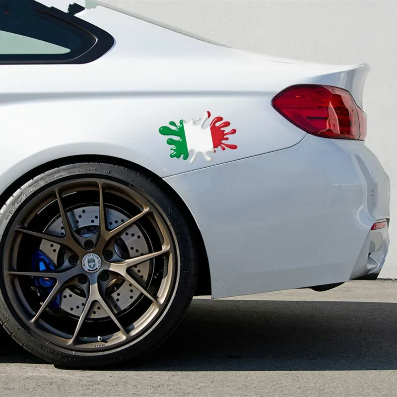 الفينيل الإبداعية 3D مظللة تأثير Splat تصميم مع الولايات المتحدة ألمانيا إيطاليا الاتحاد جاك البريطانية إنجلترا اسكتلندا العلم سيارة ملصق