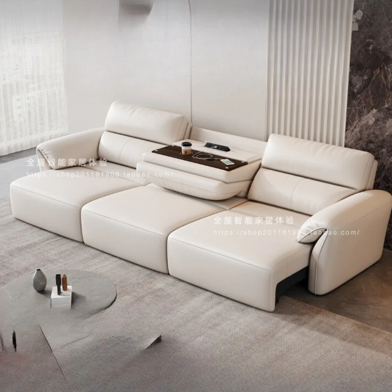 

Luxury Wall Living Room Sofa European Leather Reclining Multifunctional Living Room Sofa Bed Lazy Sofy Do Salonu Furnitures