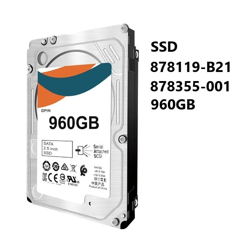 

NEW SSD 878119-B21 878355-001 5100PRO 960G SATA-6G MU SFF SC DRIVE Solid State Drive for H+P-E ProLiant G9G10 Servers