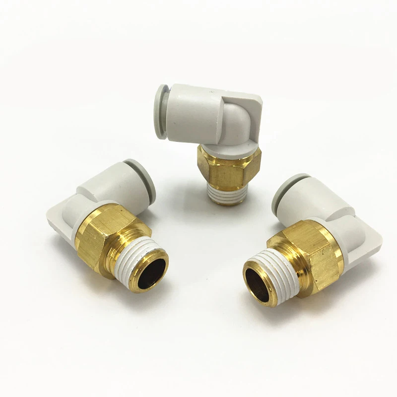 Conector rápido tubo comum, acessórios, cotovelo pneumático, KQ2L04, KQ2L06, KQ2L08, KQ2L10, KQ2L12-01S, 02S, 03S, 04S, KQ2L12-03AS