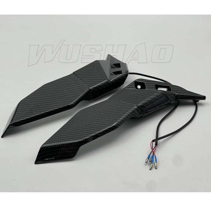 Motorcycle Rearview Mirrors Wind Wing Adjustable Rotating Side Mirror turn signal For Kawasaki NINJA 250 300 H2 ZX6R ZX636 ZX10R