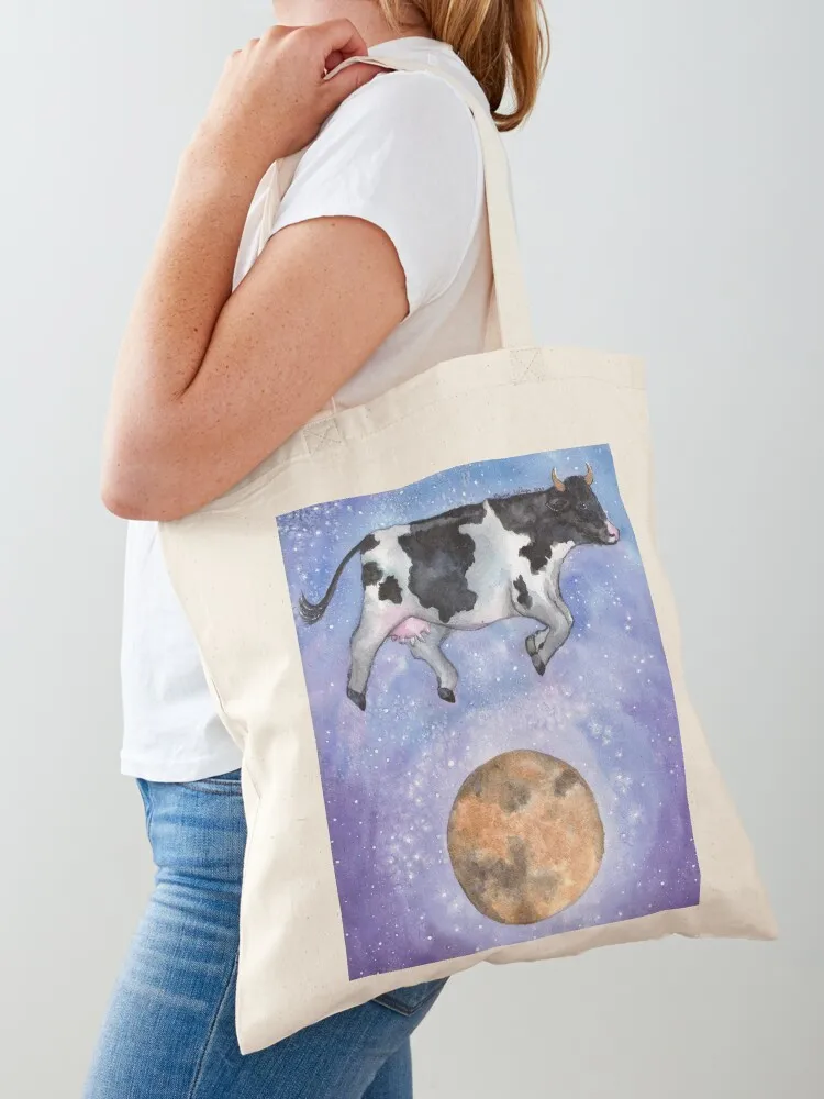 

The cow jumping over the moon Tote Bag bags for women handbag free delivery bags bags woman 2025