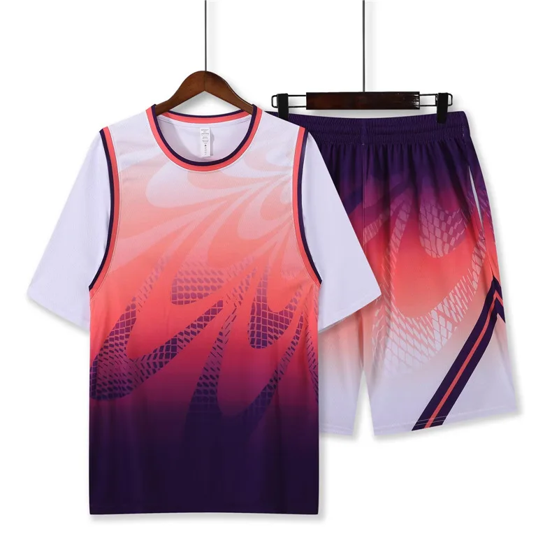 Two-Piece Short Sleeve Jersey Boys And Girls Custom Sports Suit Basketball Game Summer Quick-Dry Class Uniform