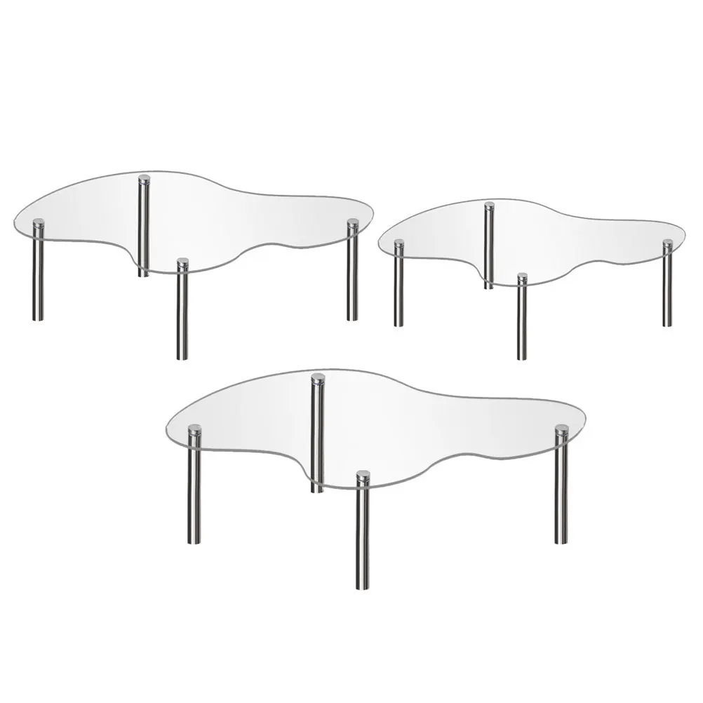 3 قطعة حامل كعكة أكريليك واضح شفاف عرض كب كيك الناهض حامل الحلوى طاولة عرض استخدام الزفاف عيد ميلاد