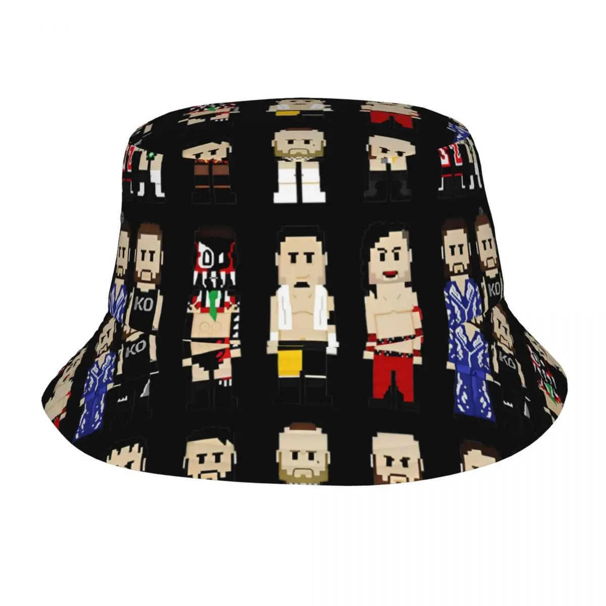 8-Bit Wrestlers! NeXT Champions Bucket Hat Spring Trendy Fisherman Hats For Women  Fishing Caps Hip Hop Design Visor Hats