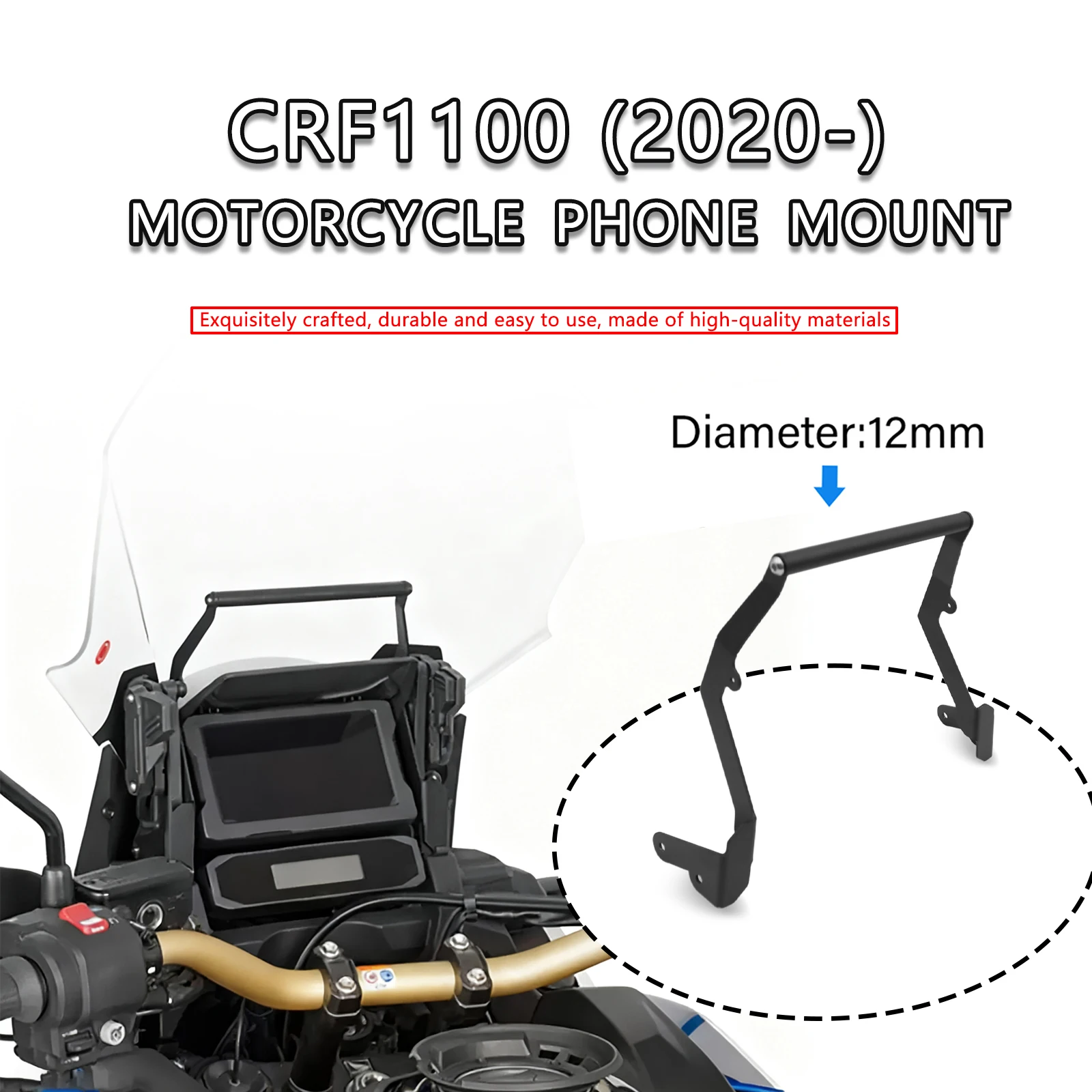 

Phone Holder For Honda CRF 1100L Africa Twin ADVENTURE SPORTS CRF1100L Africa twin 1100 Motorcycle GPS Navigation Bracket 2020-