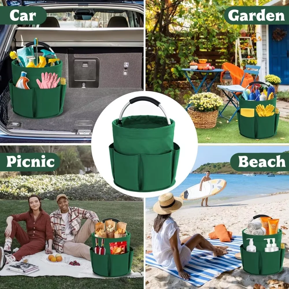 New 17L Large Capacity Car Wash Folding Storage Basket Picnic Garden Beach Tote Outdoor Handle Tool Bag Cleaning Organizer Bag
