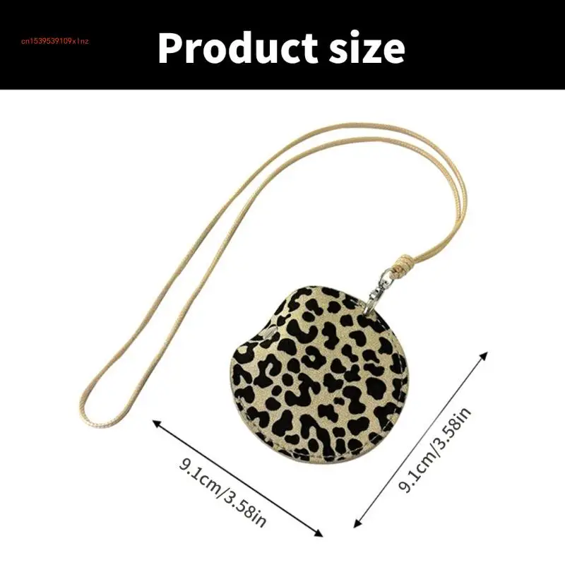 Leopard Print Small Bag Pendant Necklace for Women Unique Nekchain Accessories