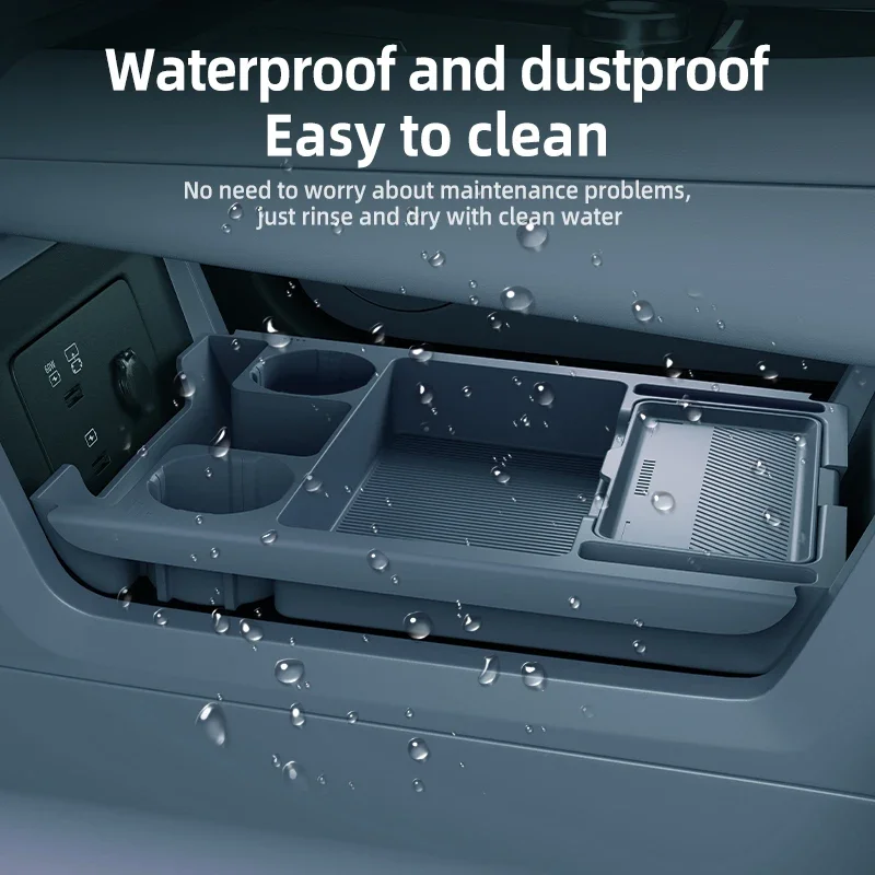 

Силиконовый коврик-органайзер для центральной консоли Lynk & Co 900 (2025 год), для зоны хранения под центральной консолью, для интерьера автомобиля