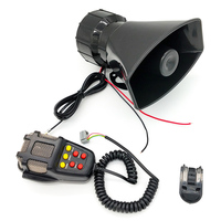 7-Sound Loud Car Warning Alarm Truck Alarm Loudspeaker 12V Siren Air Horn Megaphone Police Firemen Car Horn 110DB