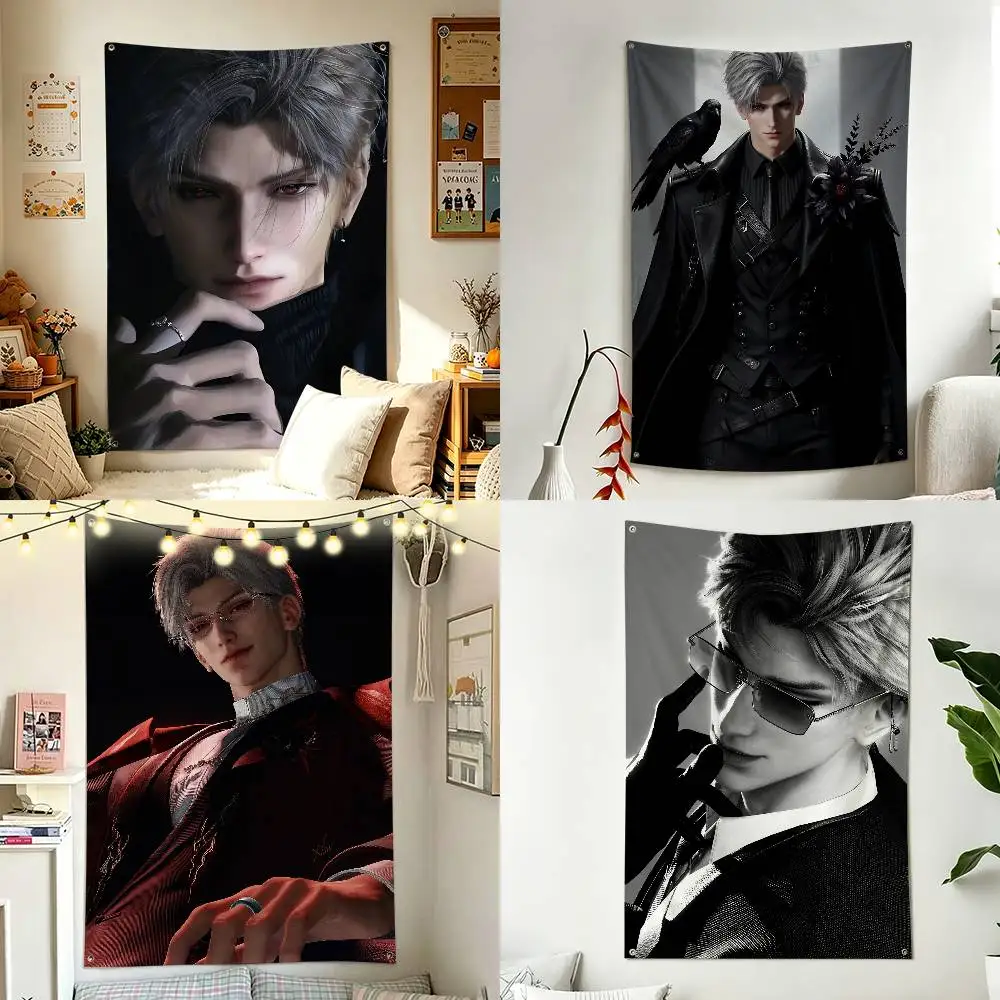 Handsome S-Sylus Qin Che Home Decor Wall Hanging Vertical Flags Indoor Outdoor