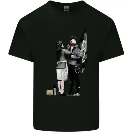 Anarchy Banksy Punk Mum Mens Cotton T-Shirt Tee Top