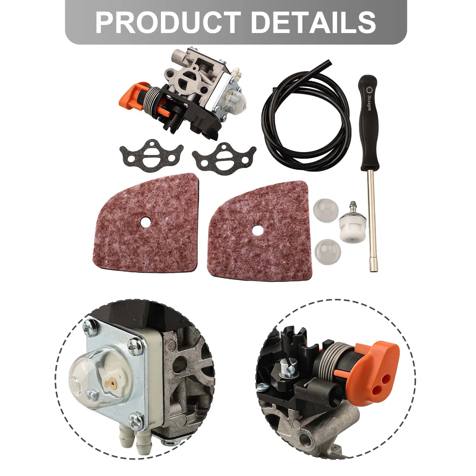 

Compatible Carburetor Carburetor Accessories Garden Equipment Maintenance As Shown Air Filters Included Easy Installation