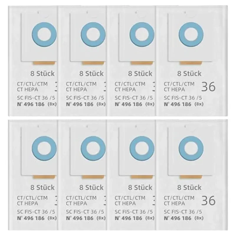 For Festool CT 36/CTM 36 E/CTL 36E Dust Extractors 8 Pack 496186 Dust Bags Accessories For CLEANTEC Series SC FIS-CT