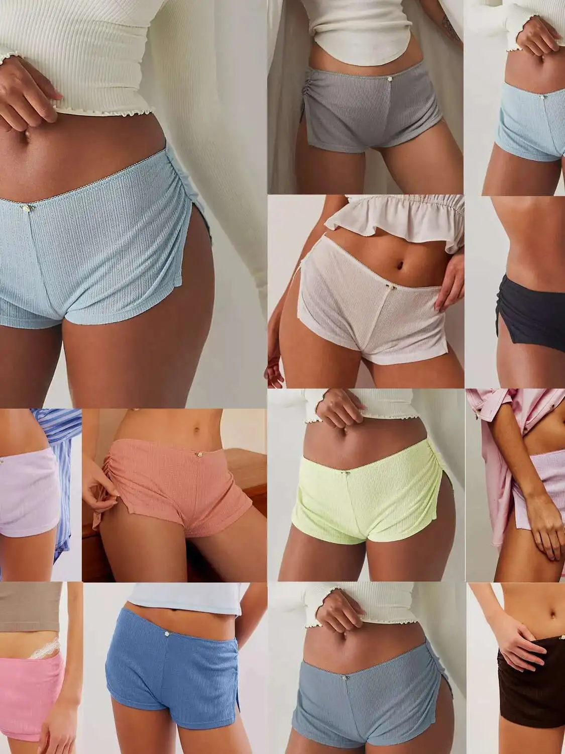Mini Shorts New Sexy Hot Girl Split Shorts Solid Color Pure Desire Hot Shorts Casual Charming Elegant Beautiful Shorts 05MV
