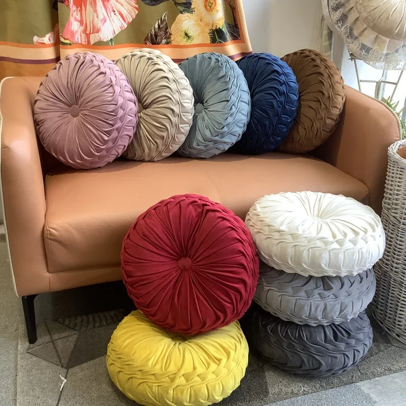 Dutch velvet wheel pillow, round pumpkin wheel seat cushion, cushion cushion, soft living room sofa cushion