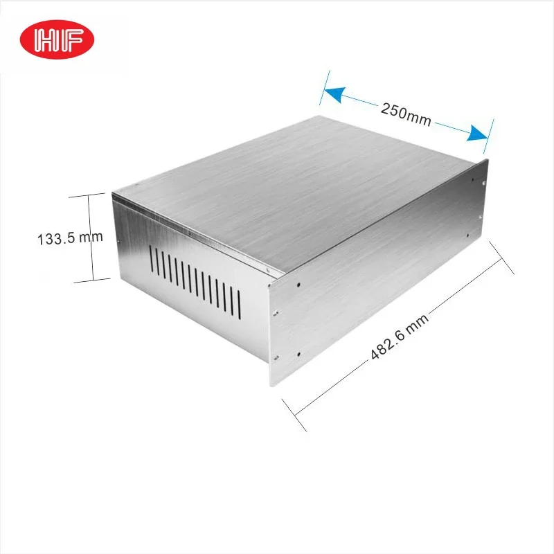 2025 3u Amplificatore in lamiera Montaggio su rack Custodia per armadio Amplificatori SCATOLA Custodia per rack in alluminio Custodia per apparecchiature di distribuzione