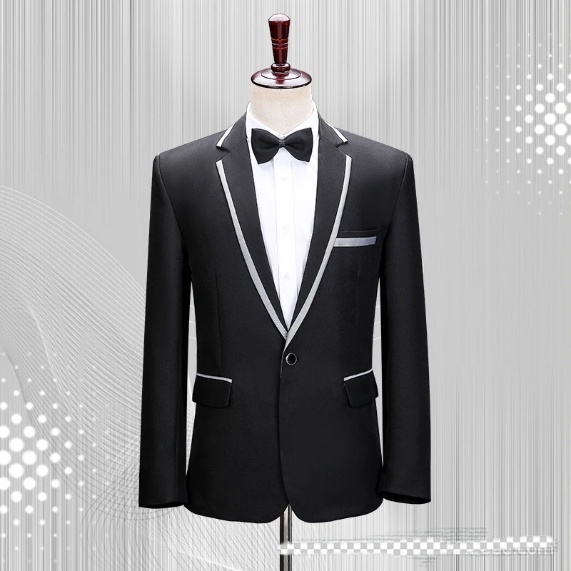 3335 Suit slim wedding dress solid color business men