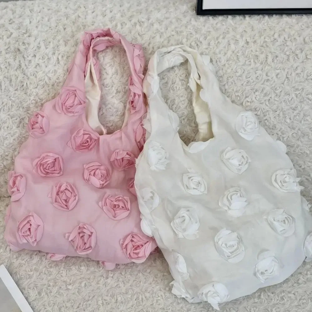 

Three-Dimensional Flower Shoulder Bag High Capacity Bolsos De Mujer Sweet Sac Femme Spacious Durable Bags for Woman Bolso