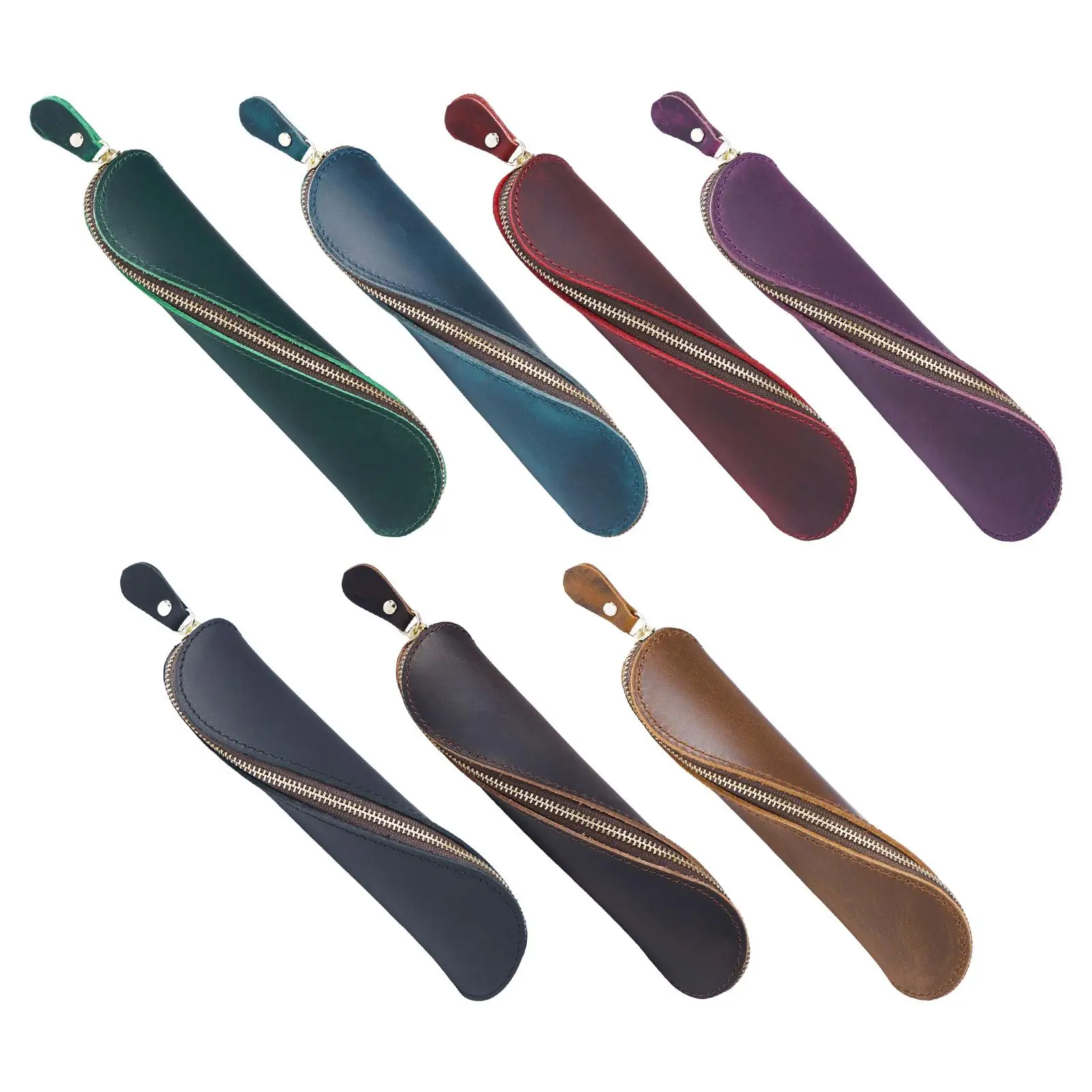 حقيبة تخزين قلم رصاص من البولي يوريثان، حقيبة مستحضرات تجميل مع سحاب للمكتب المنزلي #2