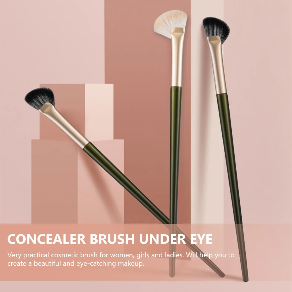 

4 Pcs Nose Contour Brush Eyeshadow Small Concealer Brush Flat Under Makeup Brushes Set for Women Girls Ladies