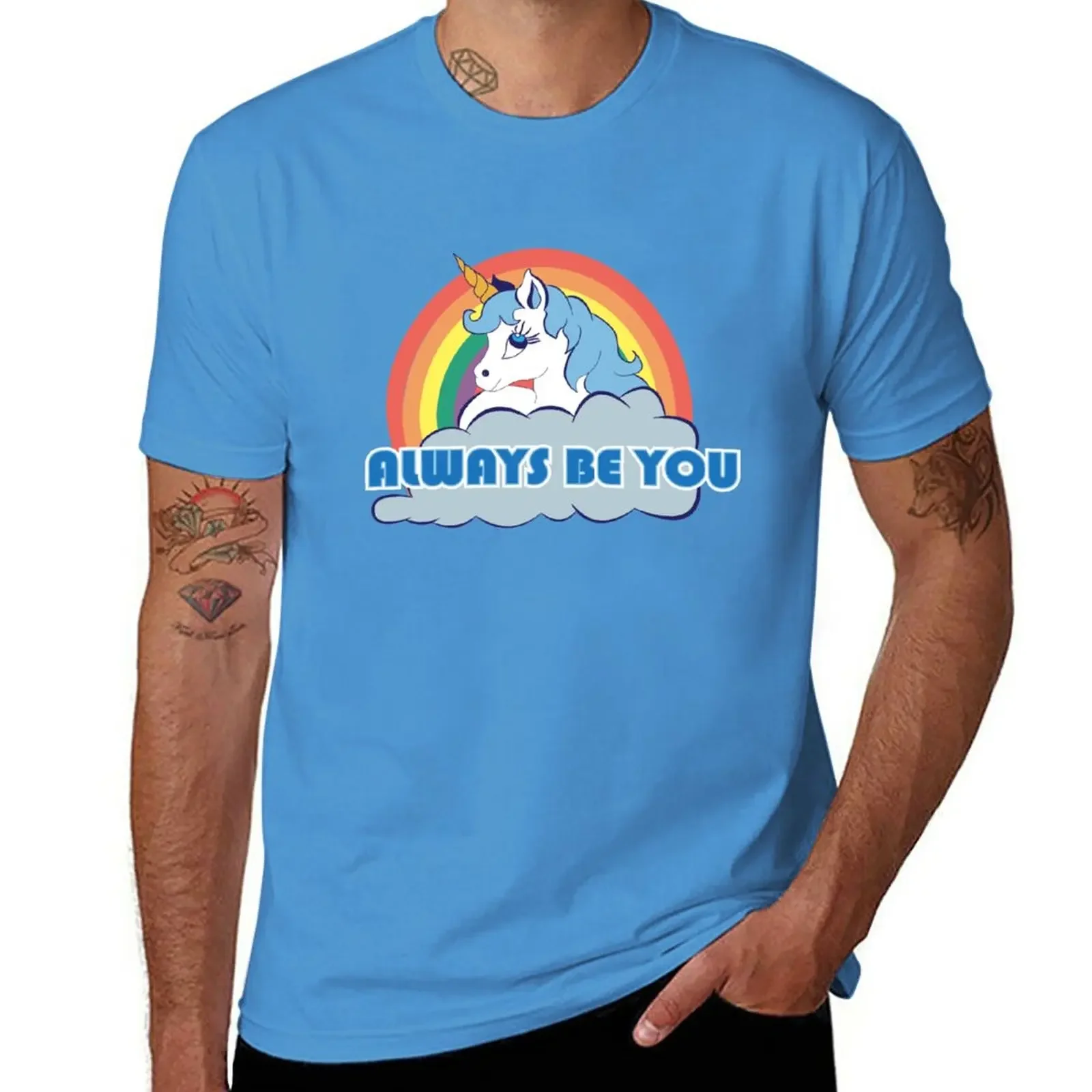 유니콘 항상 너 티셔츠, 빠른 건조, 오버사이즈 티셔츠, 남성용 여름 옷
