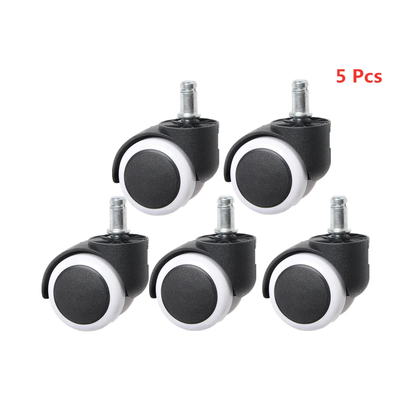 

(5 Packs)10mm/11mm 2 Inch Circlip / Screw Pu Office Chair Caster Large Class Universal Wheel Silent