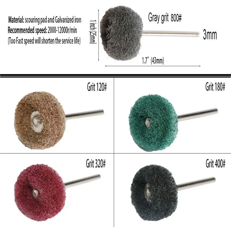 Wire Brush Polishing Tools Kit 69Pcs Abrasive Wheel Buffing Polishing Wheel For Rotary Tool Accessories,Mini Brush Set