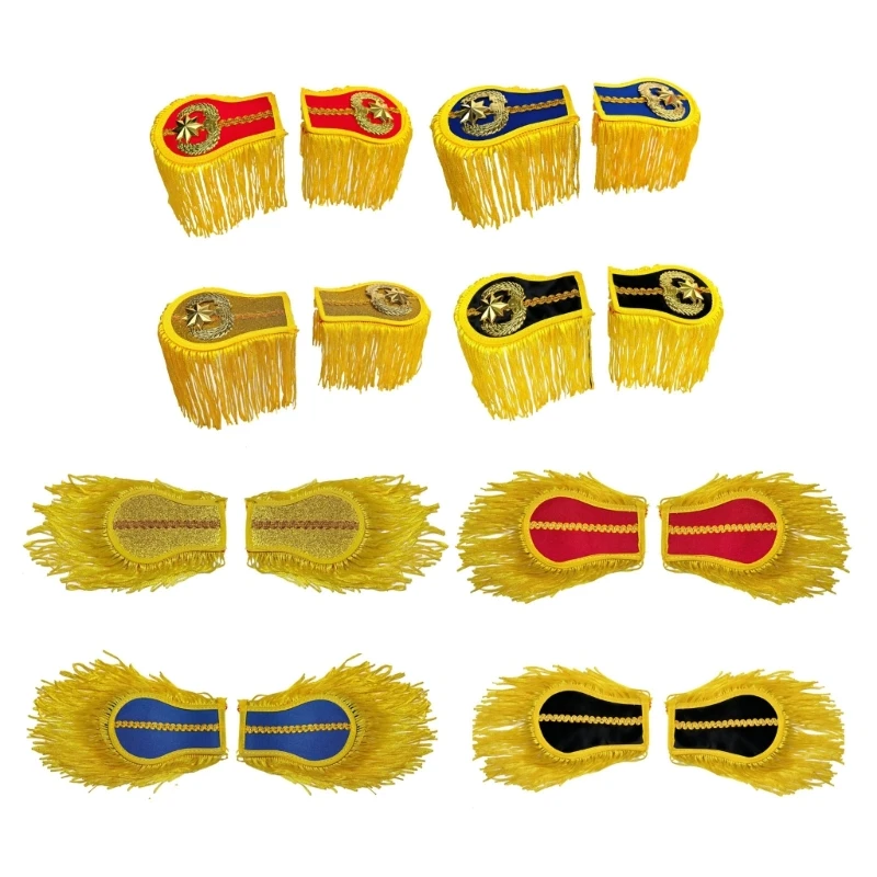Ceremonial Shoulder Decorations Pair with Gold Trim Fabric Boards for Choir Clothing Costume Use and Attachment Work best sale