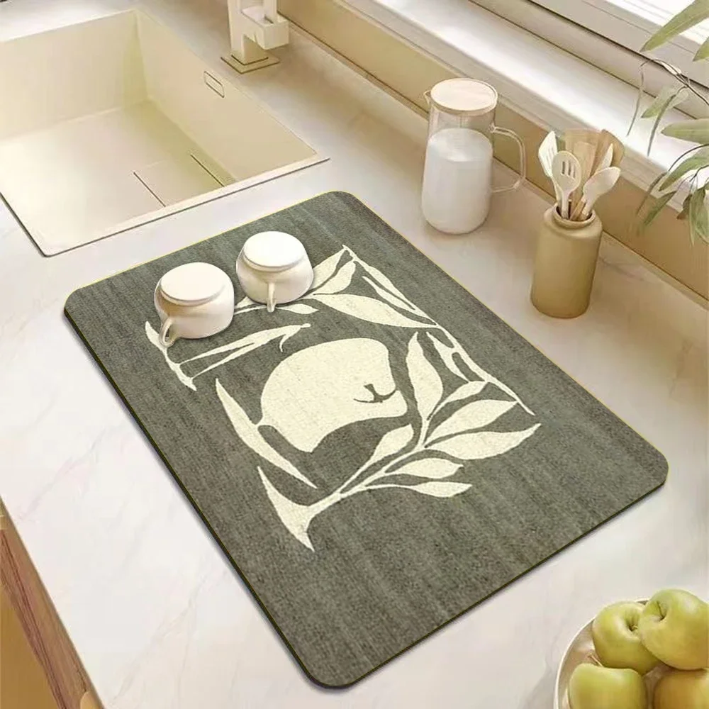 Drying Mat Coffee Mat Super Absorbent Drying Dish Drying Mats for Kitchen Counte Mat for Toilet Countertop Home Supplies Ins