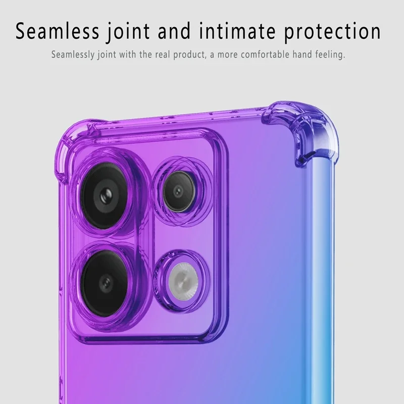 Shockproof Gradient TPU Case for Xiaomi Poco X6 M6 Pro Protective Cover Fundas Coque Capa Shell Coque