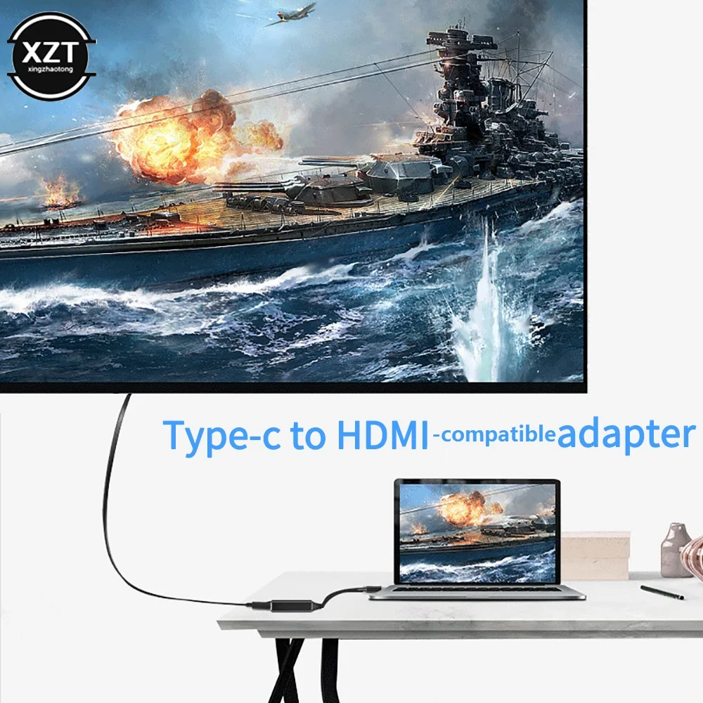 Type-c to HDMI-compatible High-definition 4K Converter Male To Female Converter For PC Computer TV Display Phone