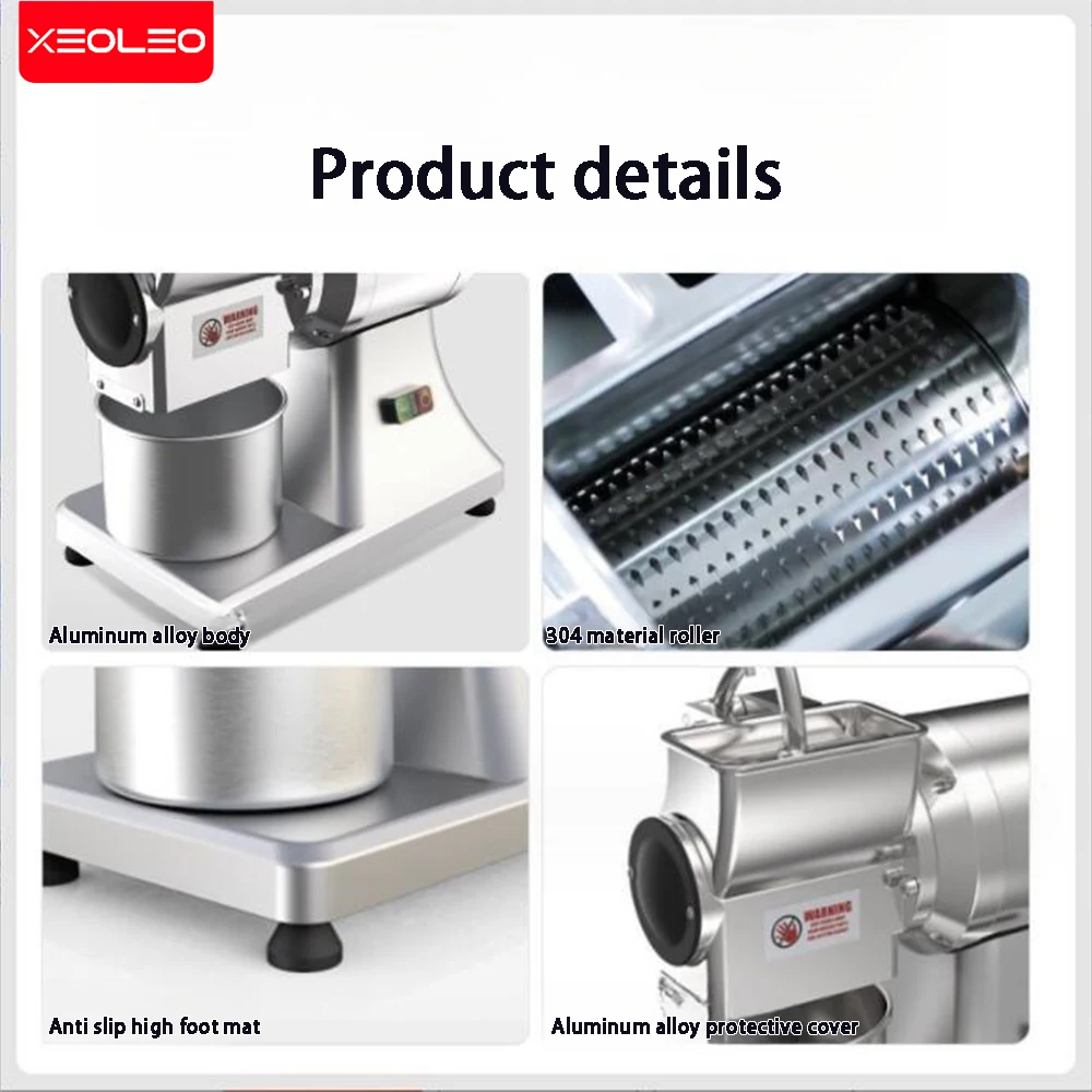 ماكينة مفرمة خضروات من الفولاذ المقاوم للصدأ من XEOLEO ، محضرة طعام للجبن والثوم ، 40 خدمة شاقة ، من من من نوع x W