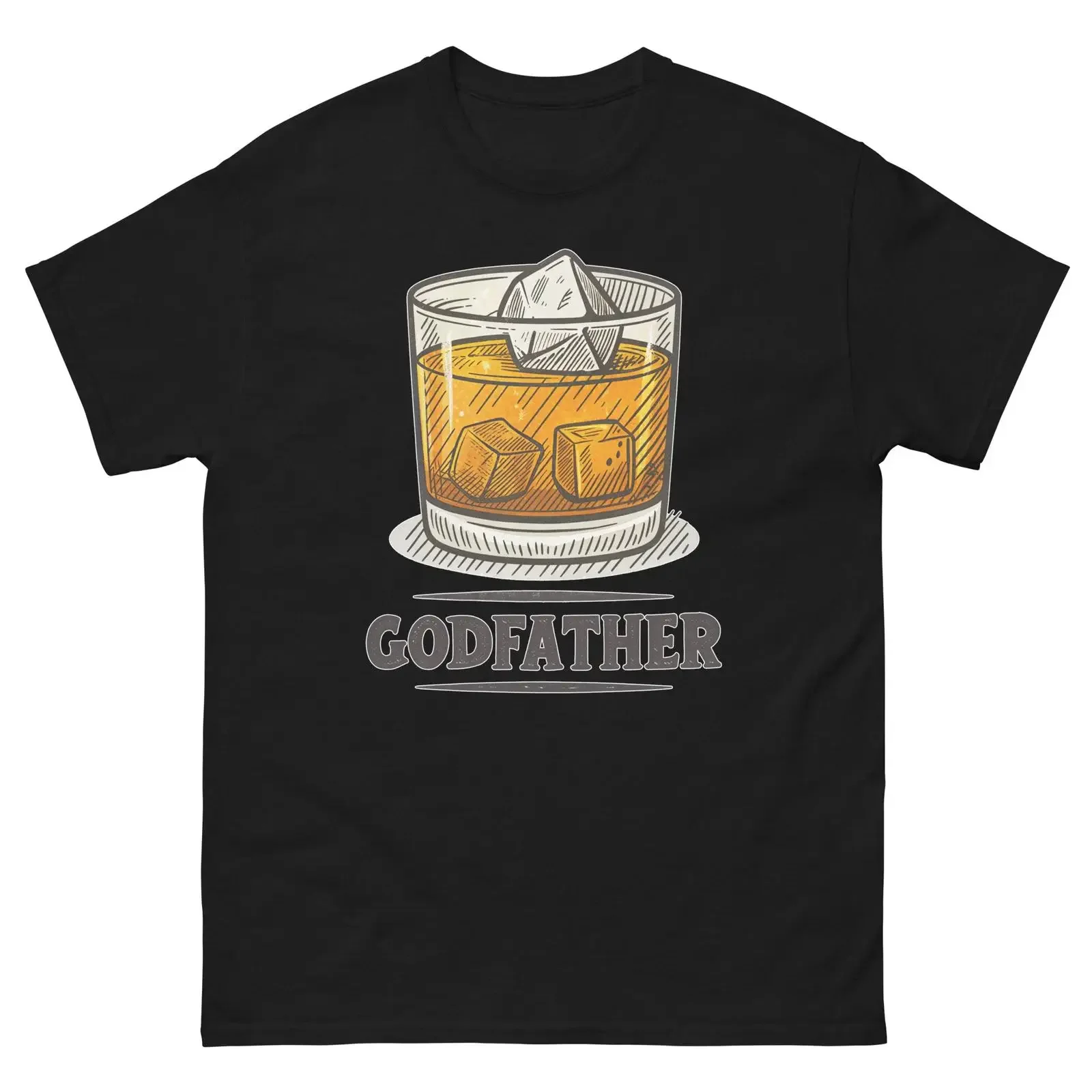 Godfather Drink Delicious Popular Beverage T Shirt vintage Washed fashion Versatile graphic homme Soft Stylish