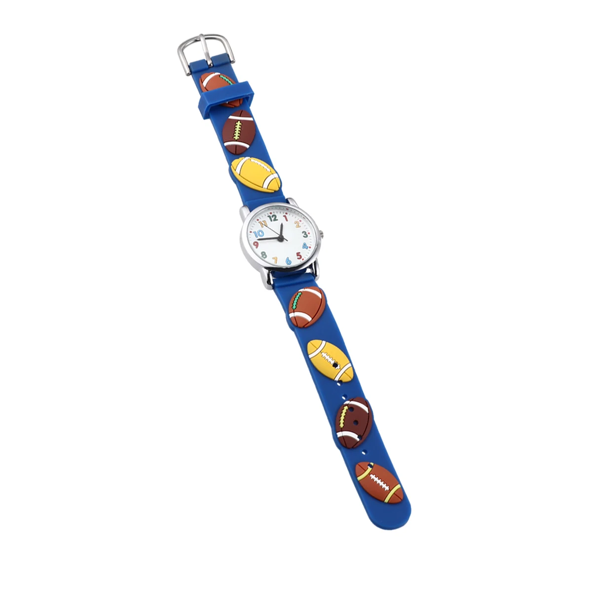 

Children Cartoon Football Watch For Boys Durable Kids Wristwatch With Precise Quartz Movement Comfortable Casual Design Blue