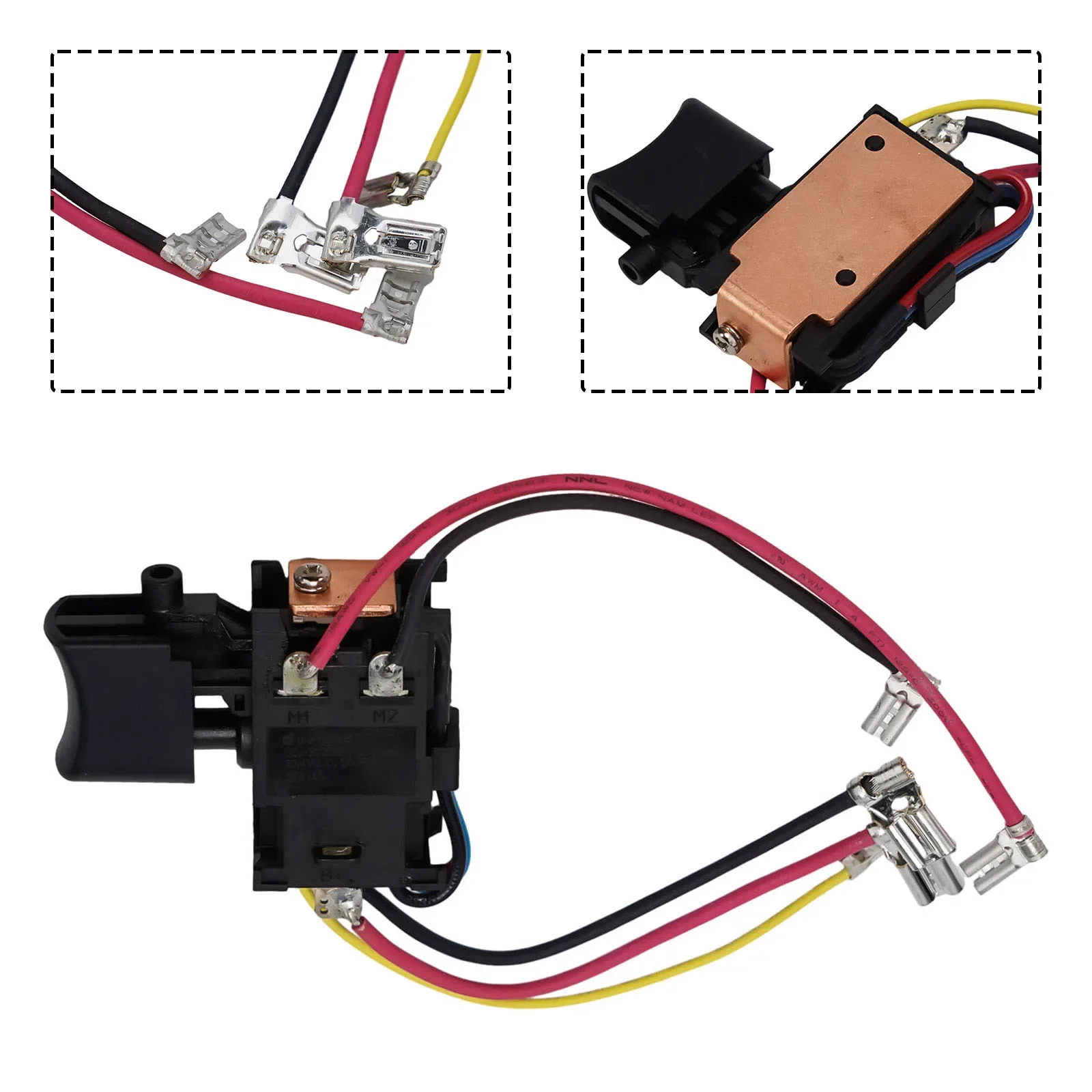 Imagem -03 - Interruptor para Makita 638887 Furadeira de Chave de Fenda sem Fio Hp457d Df457d Df347dwe 6388876 Interruptorar Acessórios para Ferramentas Elétricas Unidade de