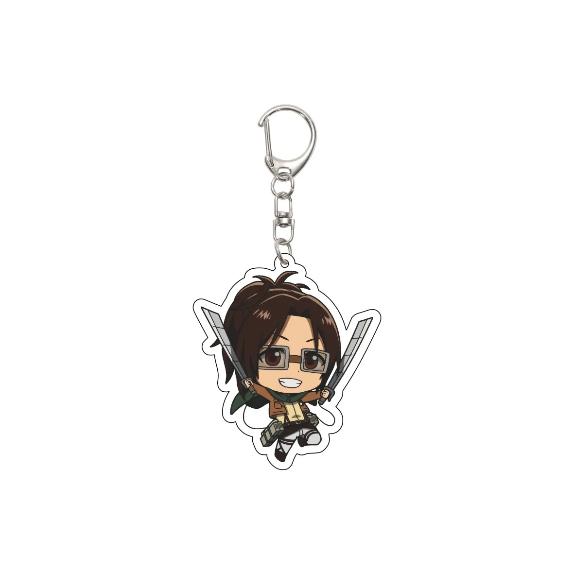 Anime Attack on Titan Keychain Attack on Titan/Eren Jaeger/Mikasa Ackerm Key Chain Acrylic Model Plate Christmas Halloween Gifts