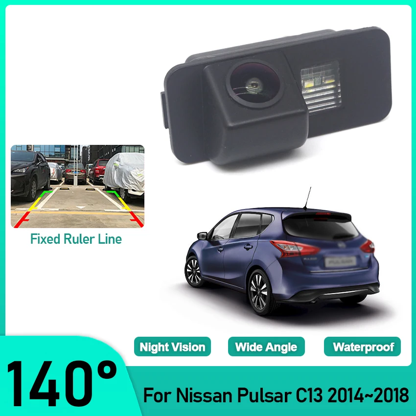 CCD HD Fisheye Lens Rear View Camera For Nissan Pulsar C13 2014 2015 2016 2017 2018 Car Reverse Parking Monitor Night Vision