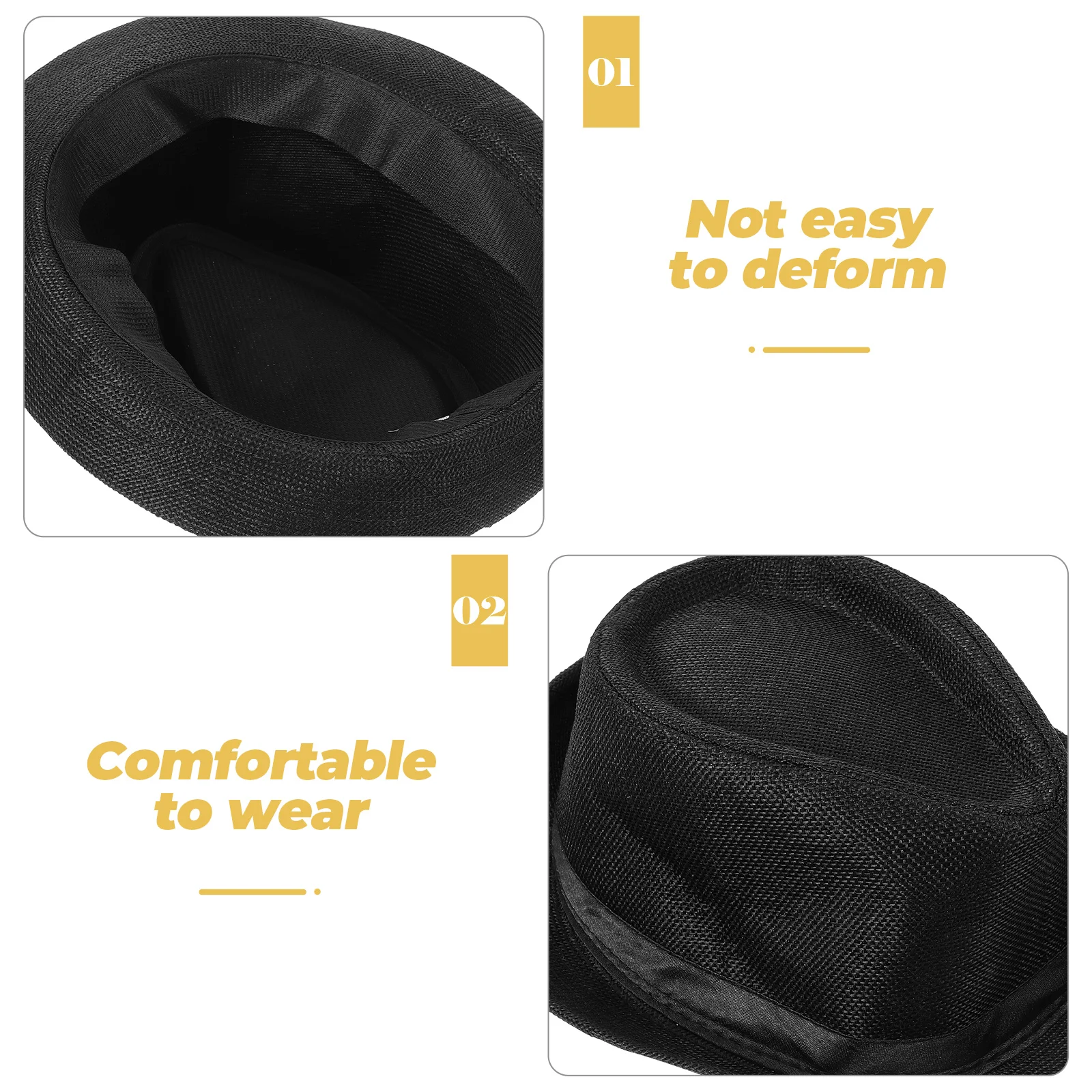 Children Fedora Hats Gentleman Kids Dancing Performance Hat for Girth of 56-58cm (Black) fedora hats for kids