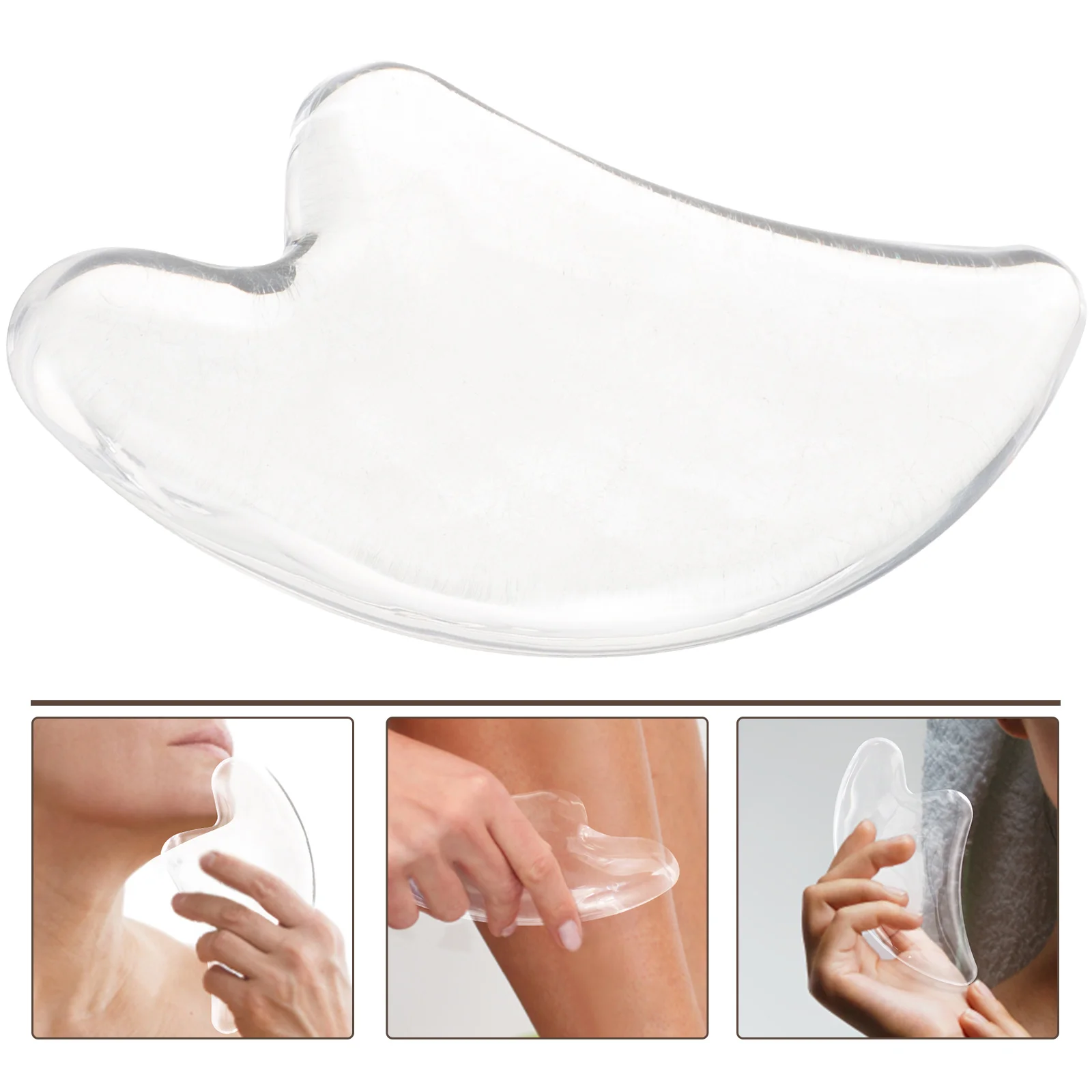

Crystal Resin Reusable Face Massage Home Face Scraper Tool Deep Tissue Resin Muscle Massager Transparent Mother Massager